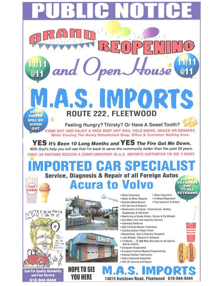 MAS Imports, Fleetwood, PA Automotive Repair
